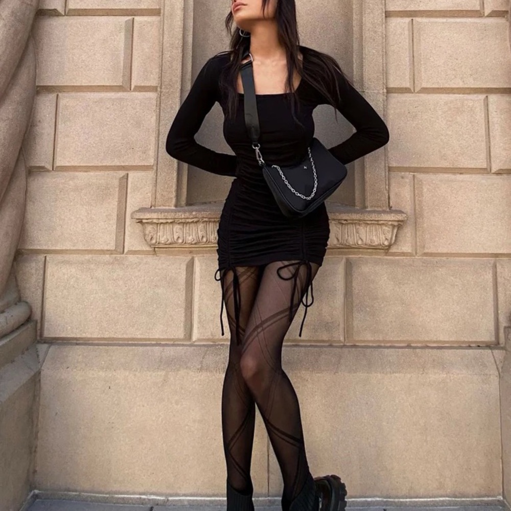 princess polly black mikayla mini dress